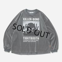 TIGHTBOOTH/HAND SIGN VELOUR LS（Charcoal）［ベロアロングスリーブ-23秋冬］
