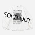 TIGHTBOOTH/HAND SIGN VELOUR LS（White）［ベロアロングスリーブ-23秋冬］