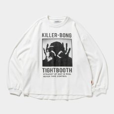 画像1: TIGHTBOOTH/HAND SIGN VELOUR LS（White）［ベロアロングスリーブ-23秋冬］ (1)