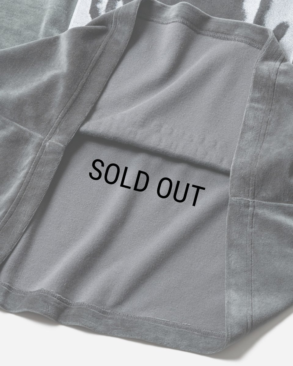 画像6: TIGHTBOOTH/HAND SIGN VELOUR LS（Charcoal）［ベロアロングスリーブ-23秋冬］ (6)