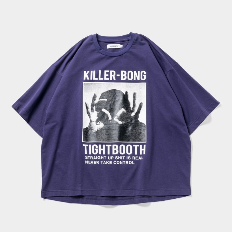 画像1: TIGHTBOOTH/HAND SIGN T-SHIRT（Purple）［プリントT-23秋冬］