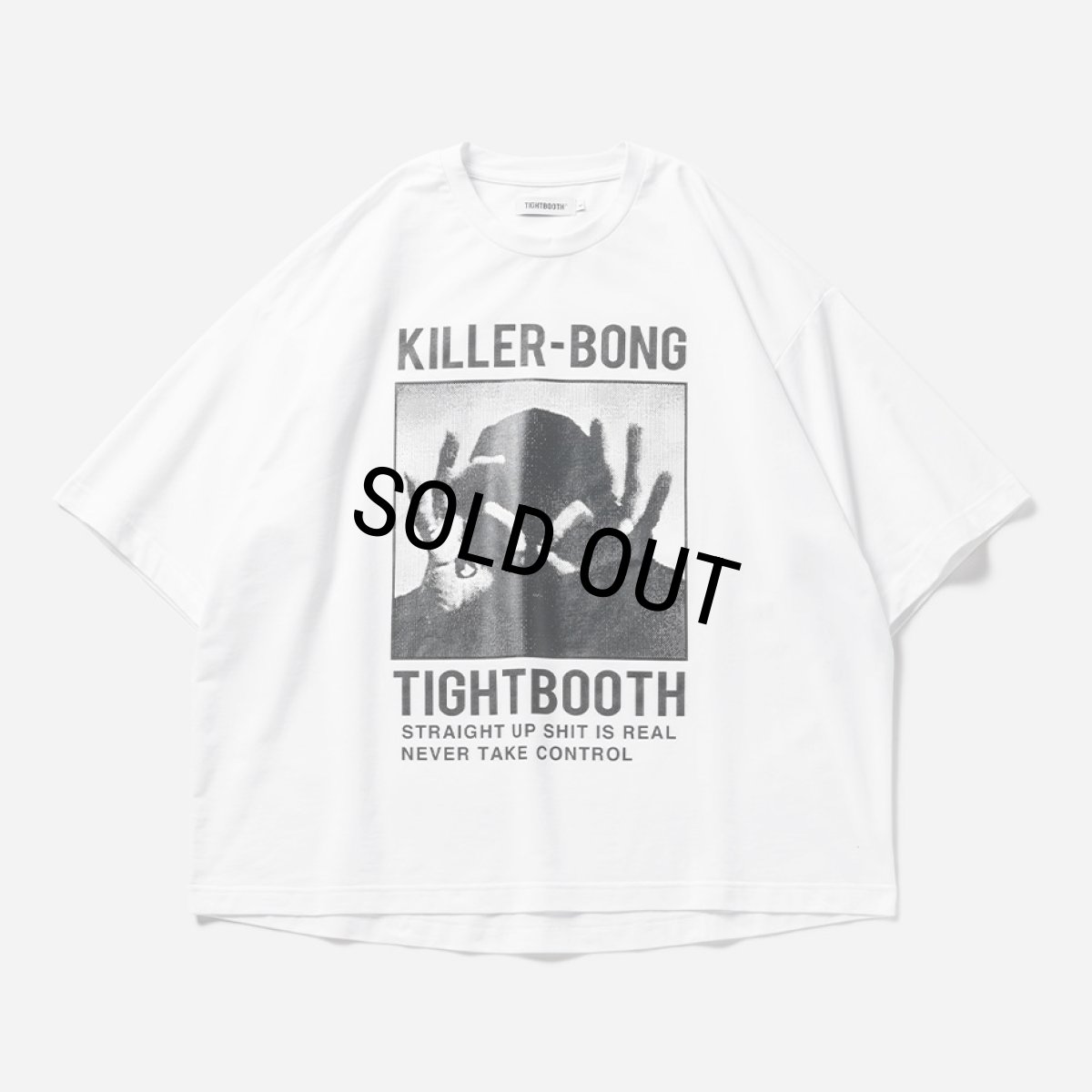 画像1: TIGHTBOOTH/HAND SIGN T-SHIRT（White）［プリントT-23秋冬］ (1)