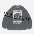 TIGHTBOOTH/HAND SIGN VELOUR LS（Black）［ベロアロングスリーブ-23秋冬］