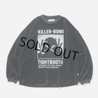 TIGHTBOOTH/HAND SIGN VELOUR LS（Black）［ベロアロングスリーブ-23秋冬］