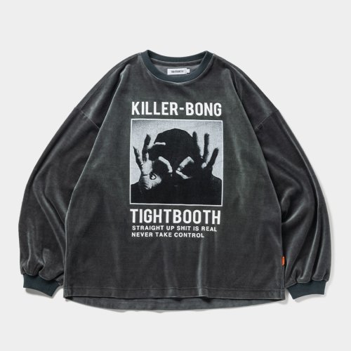 他の写真1: TIGHTBOOTH/HAND SIGN VELOUR LS（Charcoal）［ベロアロングスリーブ-23秋冬］