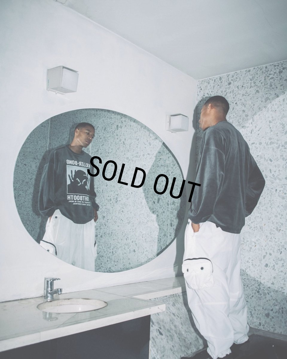 画像2: TIGHTBOOTH/HAND SIGN VELOUR LS（White）［ベロアロングスリーブ-23秋冬］ (2)