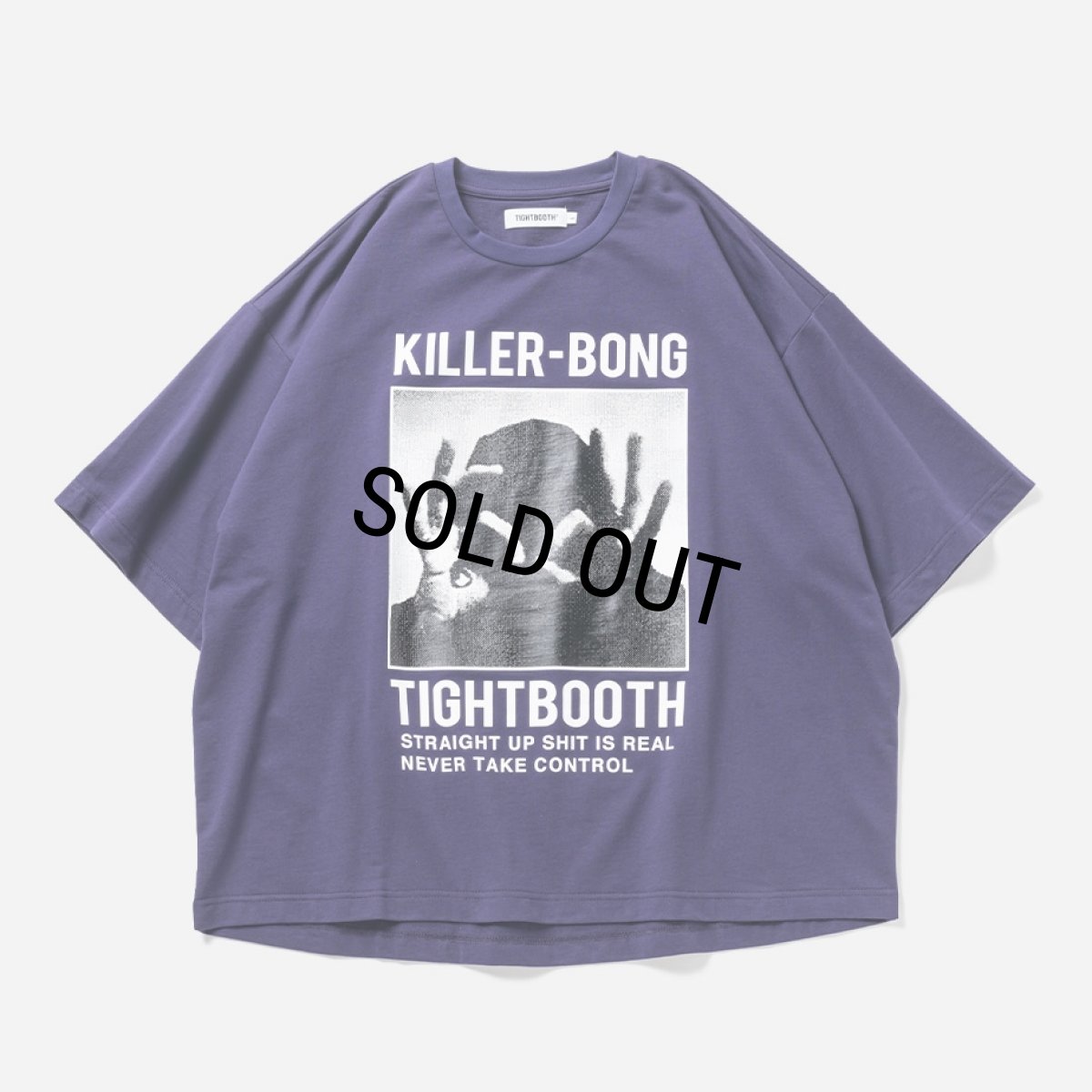 画像1: TIGHTBOOTH/HAND SIGN T-SHIRT（Purple）［プリントT-23秋冬］ (1)