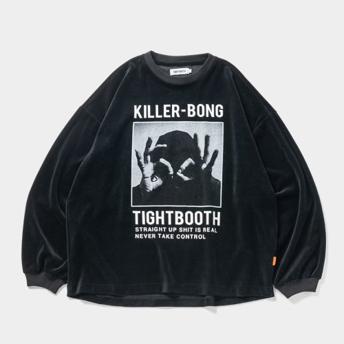 他の写真1: TIGHTBOOTH/HAND SIGN VELOUR LS（Black）［ベロアロングスリーブ-23秋冬］