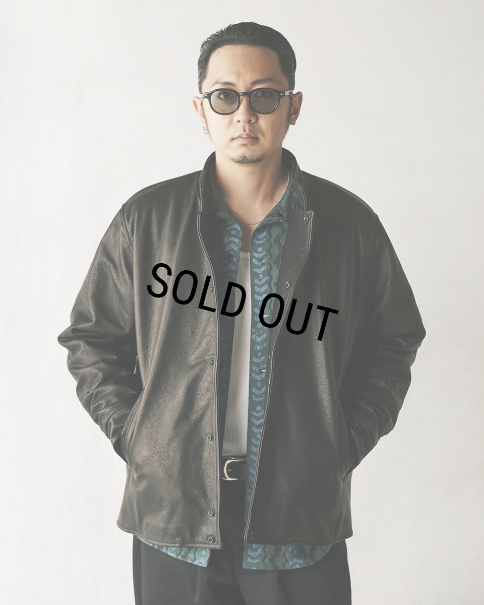 画像4: CALEE/CROME LEATHER AWARD TYPE JACKET（BLACK）［レザーアワードJKT-23秋冬］ (4)