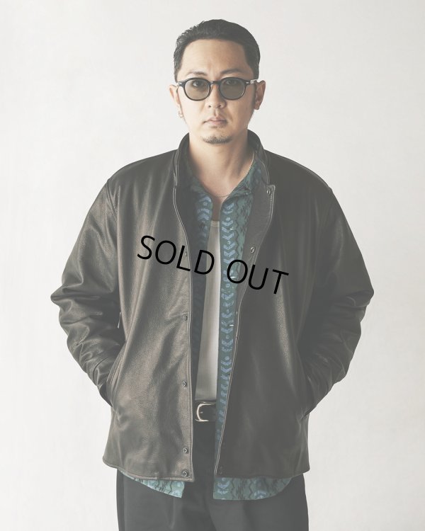 画像4: CALEE/CROME LEATHER AWARD TYPE JACKET（BLACK）［レザーアワードJKT-23秋冬］