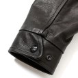 画像2: CALEE/CROME LEATHER AWARD TYPE JACKET（BLACK）［レザーアワードJKT-23秋冬］ (2)