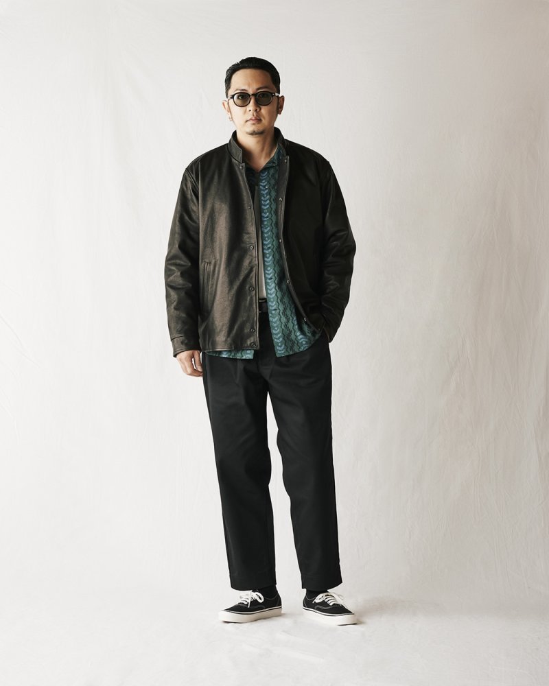 画像2: CALEE/CROME LEATHER AWARD TYPE JACKET（BLACK）［レザーアワードJKT-23秋冬］