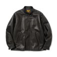 画像1: CALEE/CROME LEATHER AWARD TYPE JACKET（BLACK）［レザーアワードJKT-23秋冬］ (1)