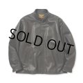 CALEE/CROME LEATHER AWARD TYPE JACKET（BLACK）［レザーアワードJKT-23秋冬］