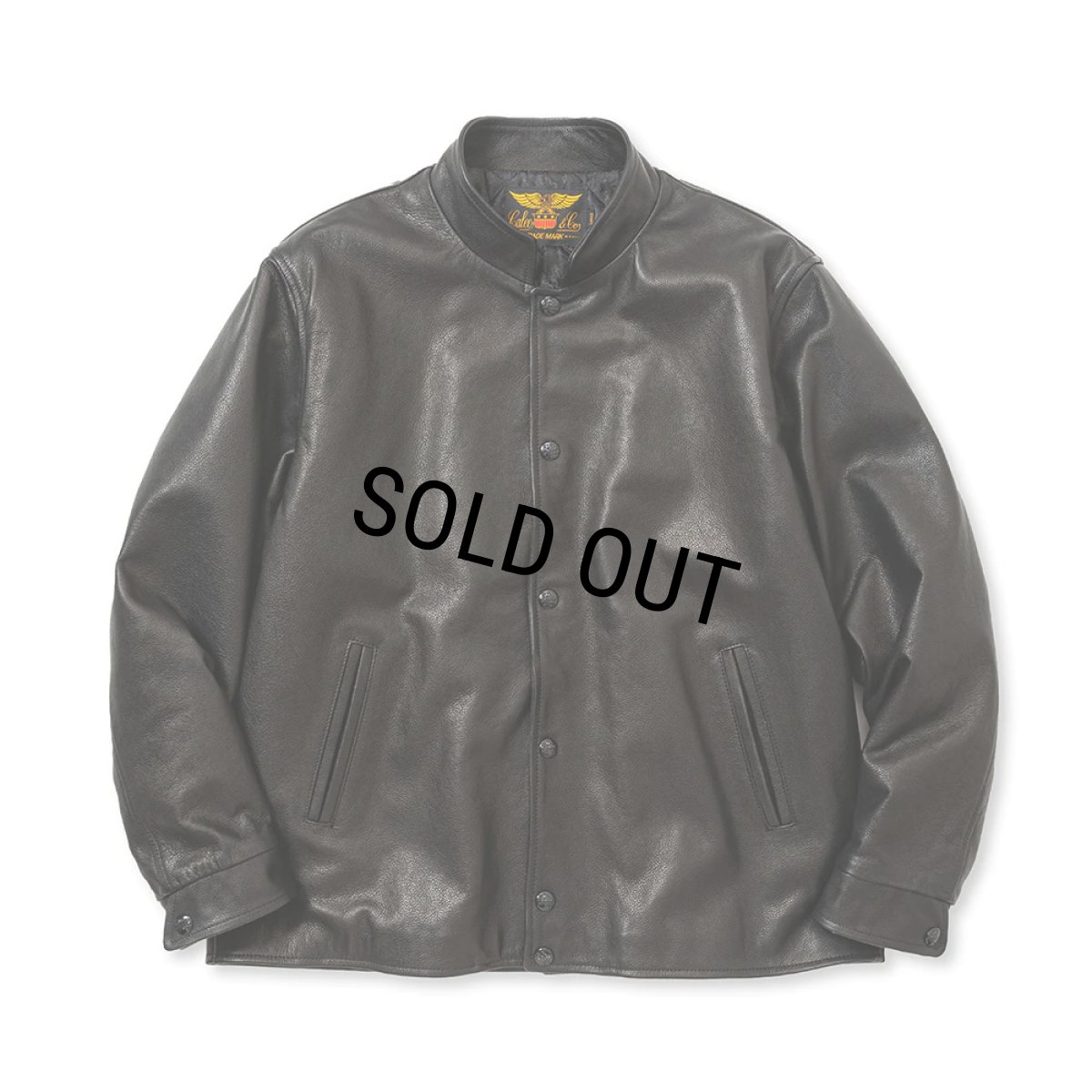 画像1: CALEE/CROME LEATHER AWARD TYPE JACKET（BLACK）［レザーアワードJKT-23秋冬］ (1)