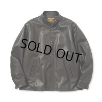 CALEE/CROME LEATHER AWARD TYPE JACKET（BLACK）［レザーアワードJKT-23秋冬］