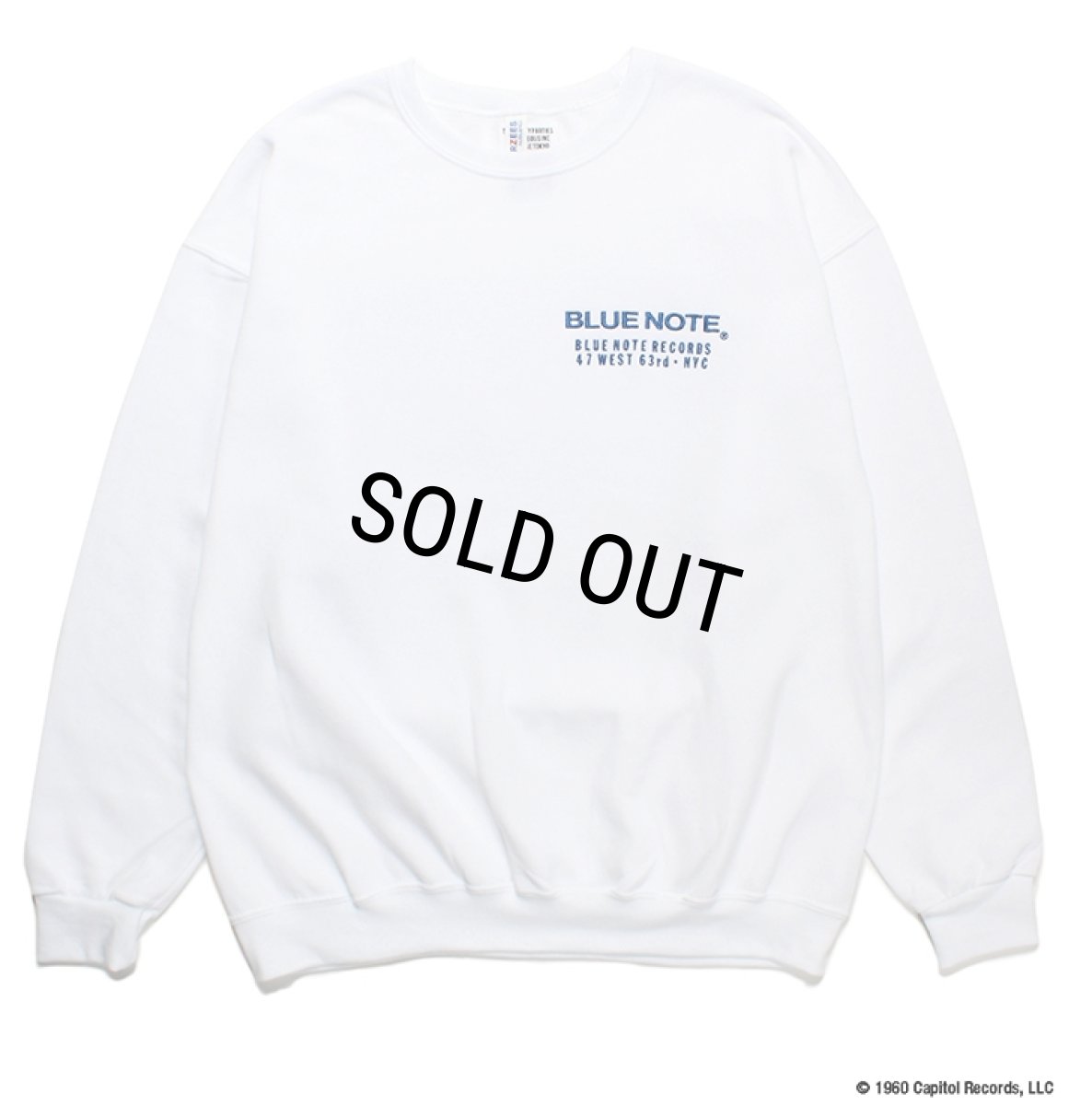 画像2: WACKO MARIA/BLUE NOTE / SWEAT SHIRT（WHITE）［クルーネックスウェット-23秋冬］ (2)