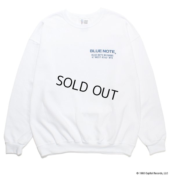 画像2: WACKO MARIA/BLUE NOTE / SWEAT SHIRT（WHITE）［クルーネックスウェット-23秋冬］