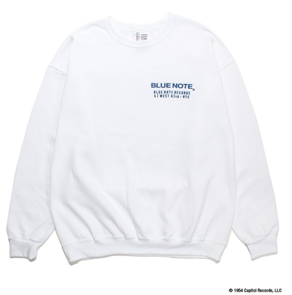 画像2: WACKO MARIA/BLUE NOTE / SWEAT SHIRT（WHITE）［クルーネックスウェット-23秋冬］