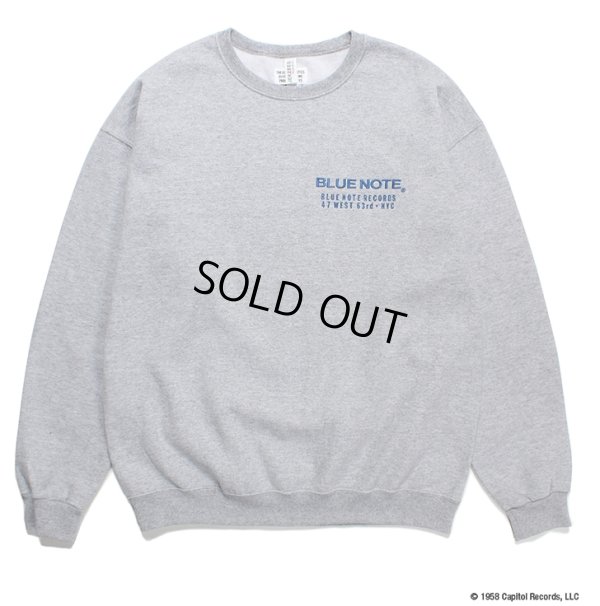 画像2: WACKO MARIA/BLUE NOTE / SWEAT SHIRT（GRAY）［クルーネックスウェット-23秋冬］