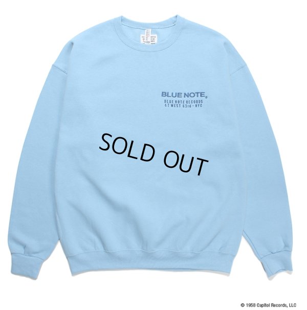 画像2: WACKO MARIA/BLUE NOTE / SWEAT SHIRT（BLUE）［クルーネックスウェット-23秋冬］