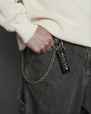 画像6: CALEE/STUDS LEATHER ASSORT KEY RING ＜TYPE III＞ C（BLACK C）［スタッズレザーキーリング-23秋冬］ (6)