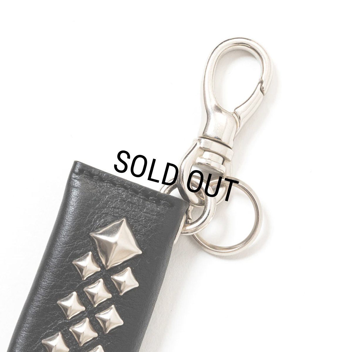 画像4: CALEE/STUDS LEATHER ASSORT KEY RING ＜TYPE III＞ C（BLACK C）［スタッズレザーキーリング-23秋冬］ (4)