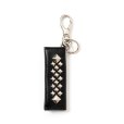 画像1: CALEE/STUDS LEATHER ASSORT KEY RING ＜TYPE III＞ C（BLACK C）［スタッズレザーキーリング-23秋冬］ (1)