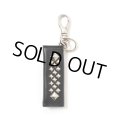 CALEE/STUDS LEATHER ASSORT KEY RING ＜TYPE III＞ C（BLACK C）［スタッズレザーキーリング-23秋冬］