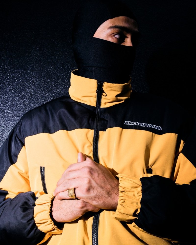 画像3: BlackEyePatch/2 TONE NYLON PUFFER JACKET(YELLOW)