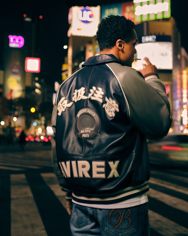 画像4: BlackEyePatch/ALL CITY HWC AVIREX JACKET（GRAY/NAVY）