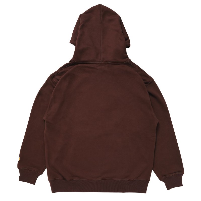 画像2: PORKCHOP/2nd OVAL HOODIE（BROWN）［プルオーバーパーカー-23秋冬］