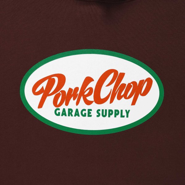 画像4: PORKCHOP/2nd OVAL HOODIE（BROWN）［プルオーバーパーカー-23秋冬］