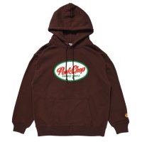 PORKCHOP/2nd OVAL HOODIE（BROWN）［プルオーバーパーカー-23秋冬］