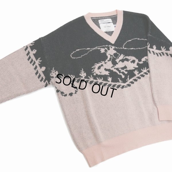 画像3: DAIRIKU/"Cowboy" Pullover Knit（Pink & Black）［プルオーバーニット-24春夏］