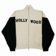 画像1: DAIRIKU/"HOLLYWOOD" Drivers Knit（White & Black）［ドライバーズニット-24春夏］ (1)