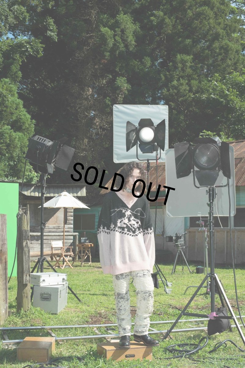 画像5: DAIRIKU/"Cowboy" Pullover Knit（Pink & Black）［プルオーバーニット-24春夏］ (5)