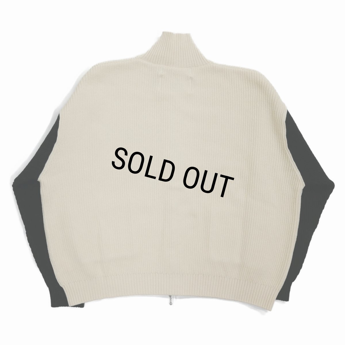 画像2: DAIRIKU/"HOLLYWOOD" Drivers Knit（White & Black）［ドライバーズニット-24春夏］ (2)