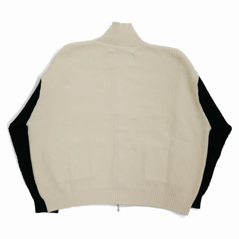 画像2: DAIRIKU/"HOLLYWOOD" Drivers Knit（White & Black）［ドライバーズニット-24春夏］