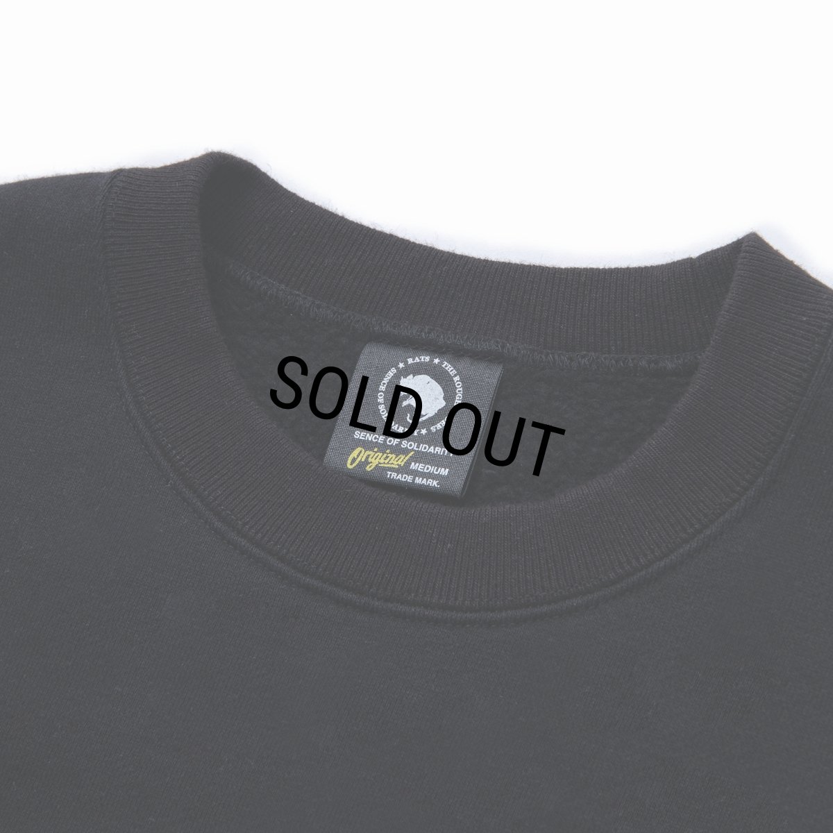 画像3: 【40%OFF】RATS/CHEESE CREW NECK SWEAT（BLACK）［クルーネックスウェット-23秋冬］ (3)