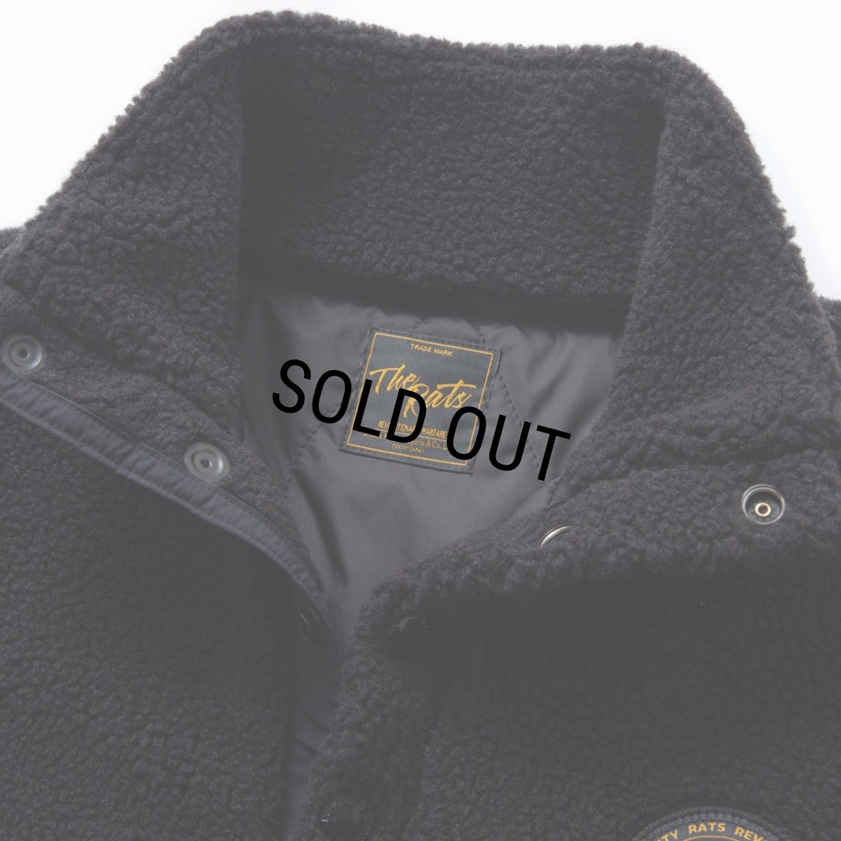 画像4: 【40%OFF】RATS/STAND COLLAR FLEECE（BLACK）［スタンドカラーフリース-23秋冬］ (4)