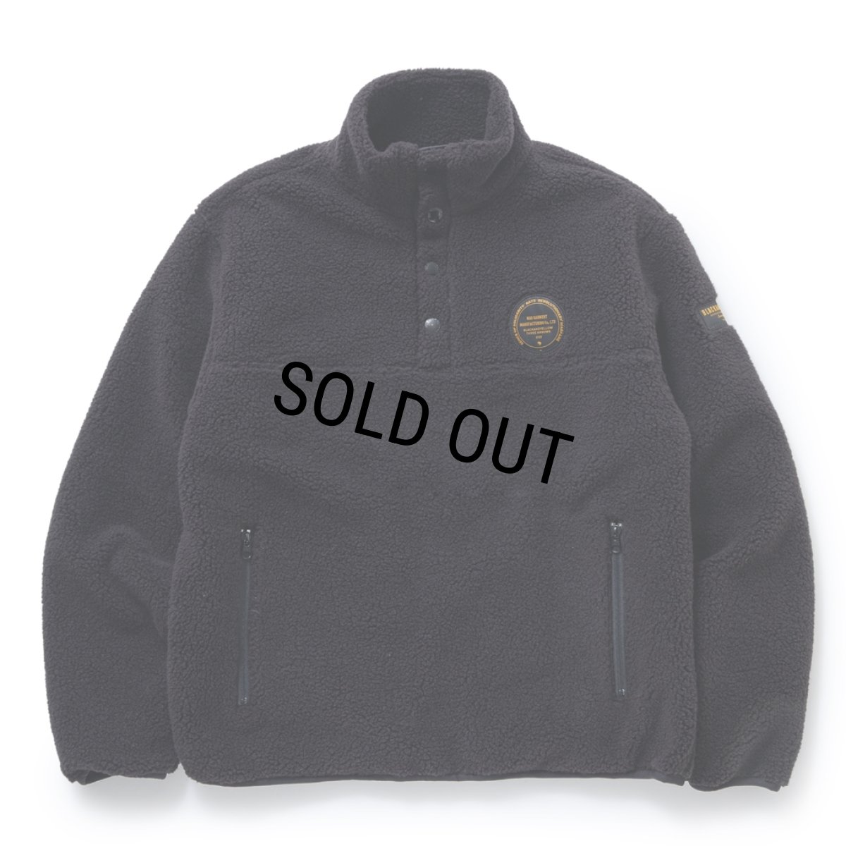 画像1: 【40%OFF】RATS/STAND COLLAR FLEECE（BLACK）［スタンドカラーフリース-23秋冬］ (1)