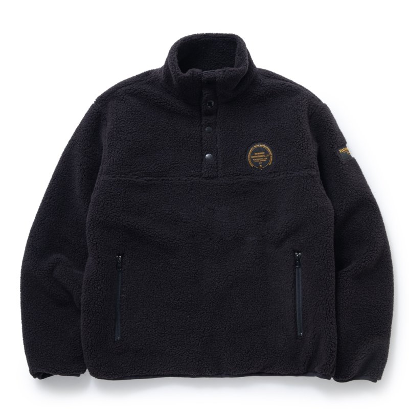 画像1: 【40%OFF】RATS/STAND COLLAR FLEECE（BLACK）［スタンドカラーフリース-23秋冬］