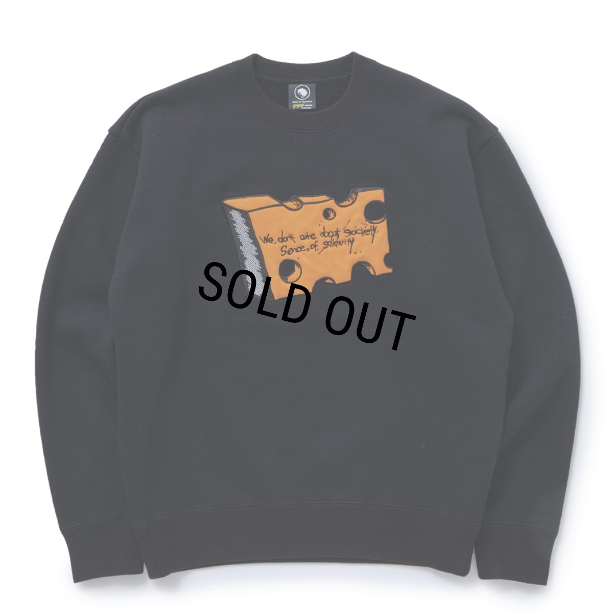 画像1: 【40%OFF】RATS/CHEESE CREW NECK SWEAT（BLACK）［クルーネックスウェット-23秋冬］ (1)