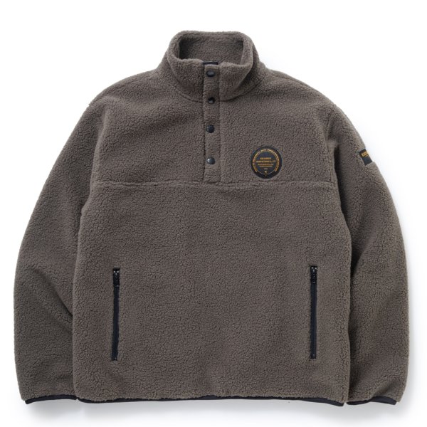 画像1: RATS/STAND COLLAR FLEECE（KHAKI）［スタンドカラーフリース-23秋冬］