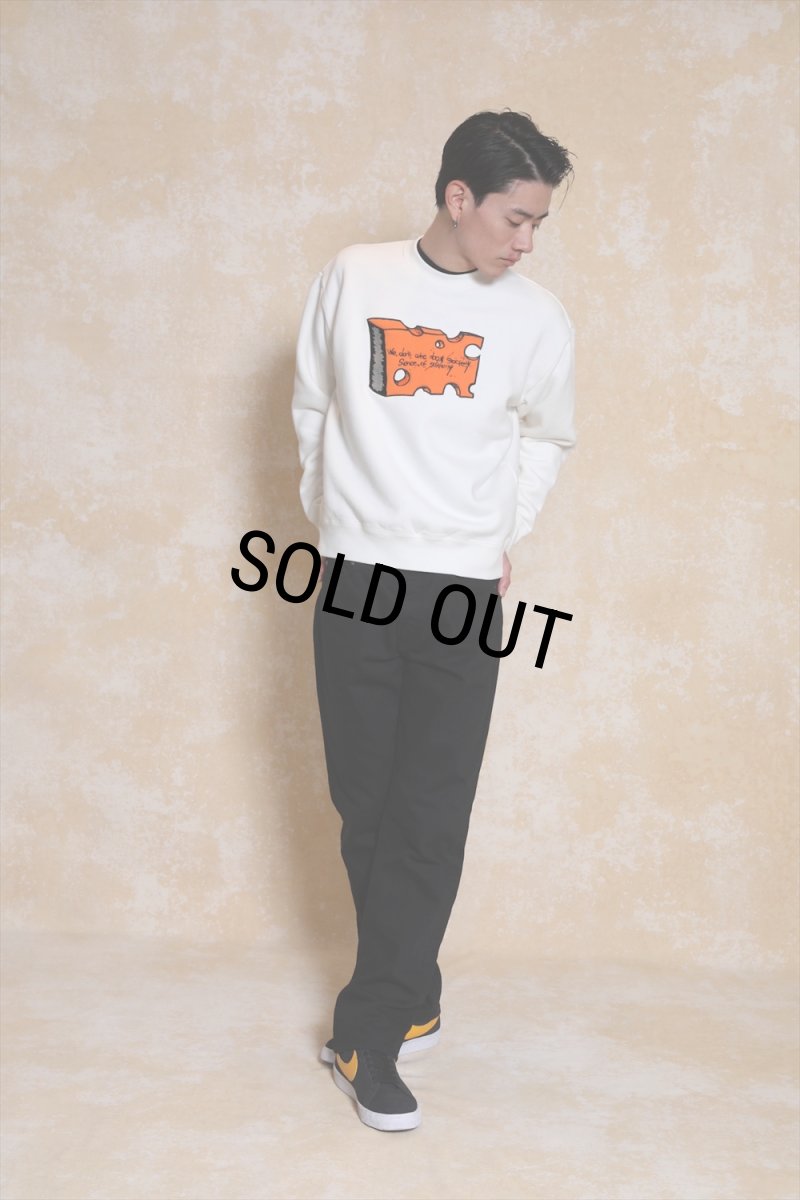画像6: 【40%OFF】RATS/CHEESE CREW NECK SWEAT（BLACK）［クルーネックスウェット-23秋冬］ (6)