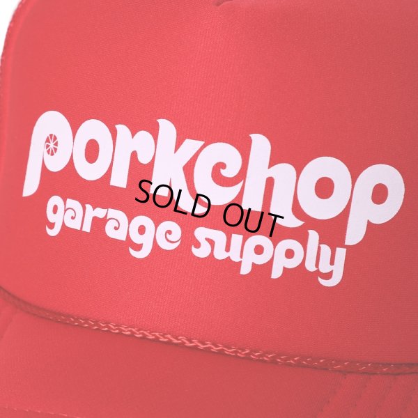 画像3: PORKCHOP/WHEEL LOGO MESH CAP（RED）［メッシュキャップ-23秋冬］
