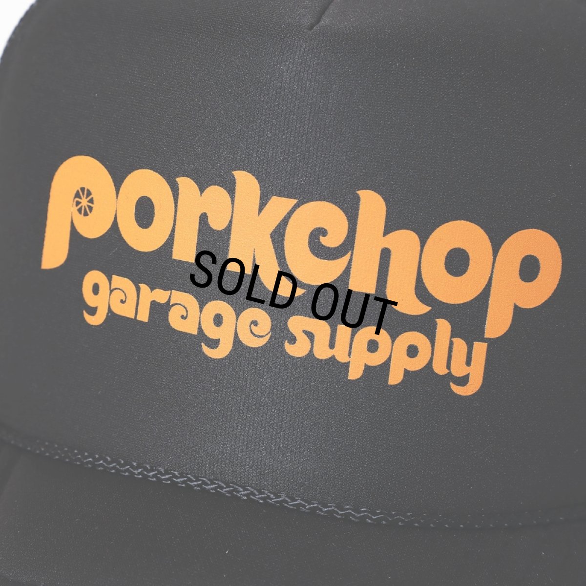 画像3: PORKCHOP/WHEEL LOGO MESH CAP（BLACK）［メッシュキャップ-23秋冬］ (3)