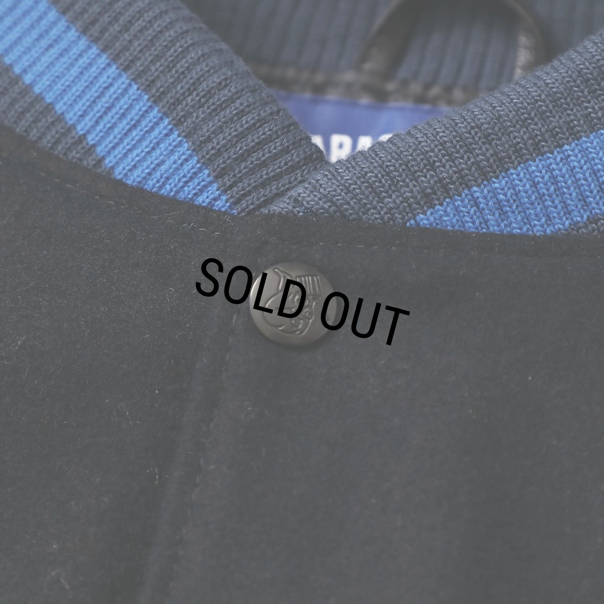 画像5: PORKCHOP/MELTON VARSITY JACKET（BLACK/BLACK）［メルトンヴァーシティJKT-24春夏］ (5)