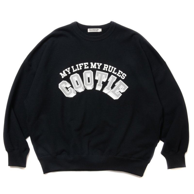 画像1: COOTIE PRODUCTIONS/Open End Yarn Print Sweat Crew（Black）［スウェットクルー-24春夏］
